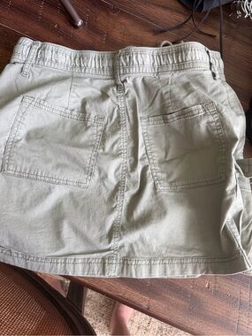 Hollister Light Olive Green Cargo Skirt